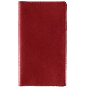 Ruuduline märkmik 76×134 mm, 60 lehte, LUX kaaned – tumepunane