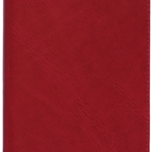 Ruuduline märkmik 76×134 mm, 60 lehte, LUX kaaned – tumepunane