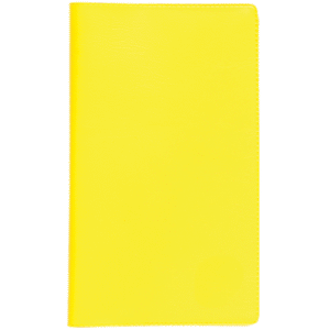 Ruuduline märkmik 76×134 mm, 60 lehte, plastkaaned – kollane