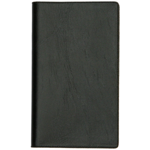 Ruuduline märkmik 76×134 mm, 60 lehte, plastkaaned – must