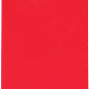 Ruuduline märkmik 76×134 mm, 60 lehte, plastkaaned – punane