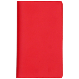 Ruuduline märkmik 76×134 mm, 60 lehte, plastkaaned – punane