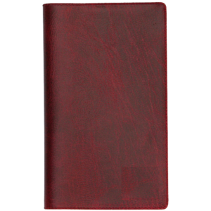 Ruuduline märkmik 76×134 mm, 60 lehte, plastkaaned – tumepunane