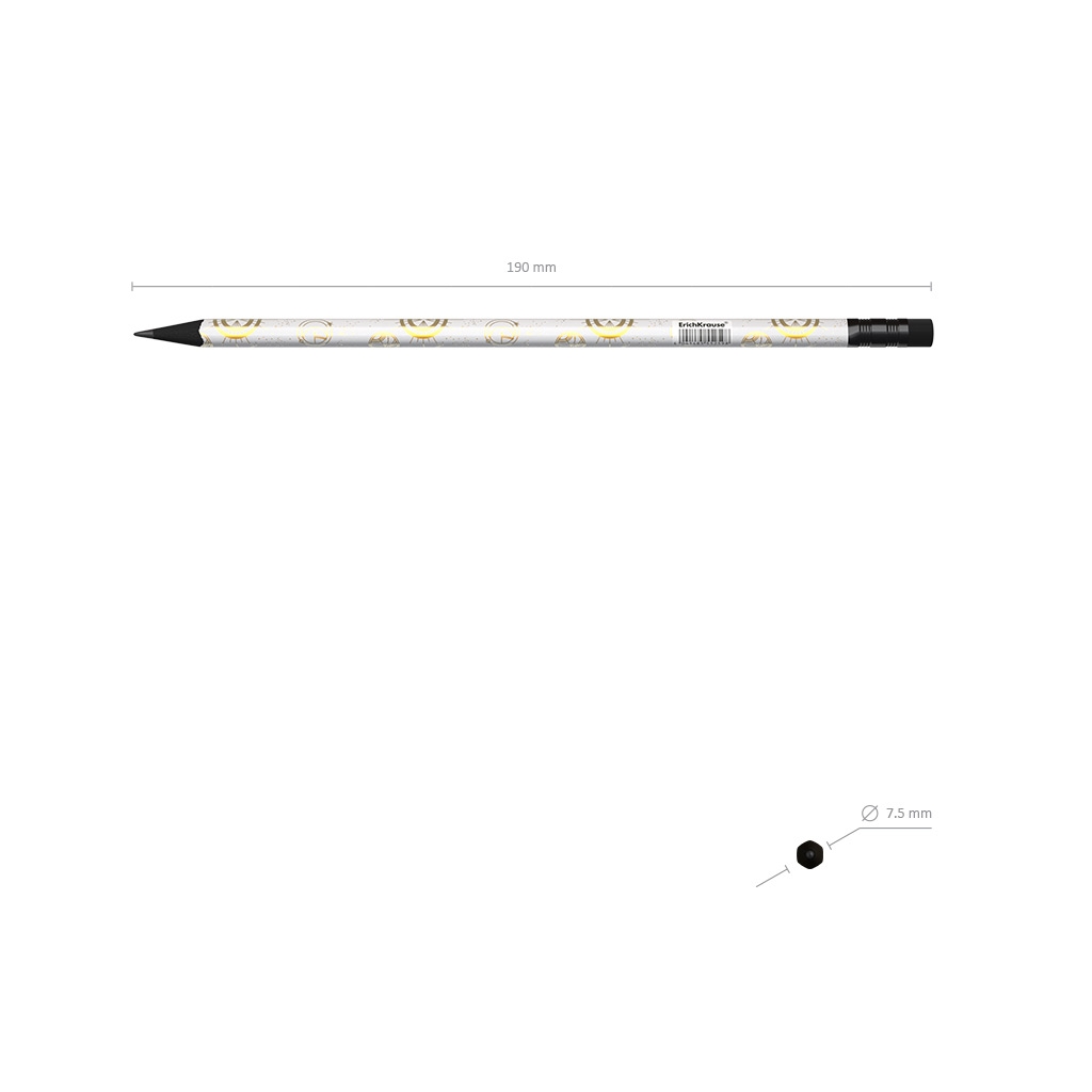 Harilik pliiats kolmnurkne kummiga Magic Sky HB | Kasseti Expert