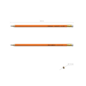 Harilik pliiats kummiga puiduvaba Orange HB