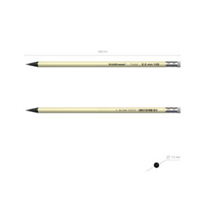 Harilik pliiats ümar kummiga puiduvaba Pastel HB (42)