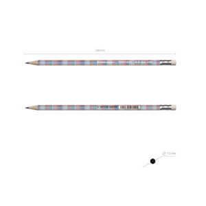 Harilik pliiats kolmnurkne kummiga Tartan HB (42)