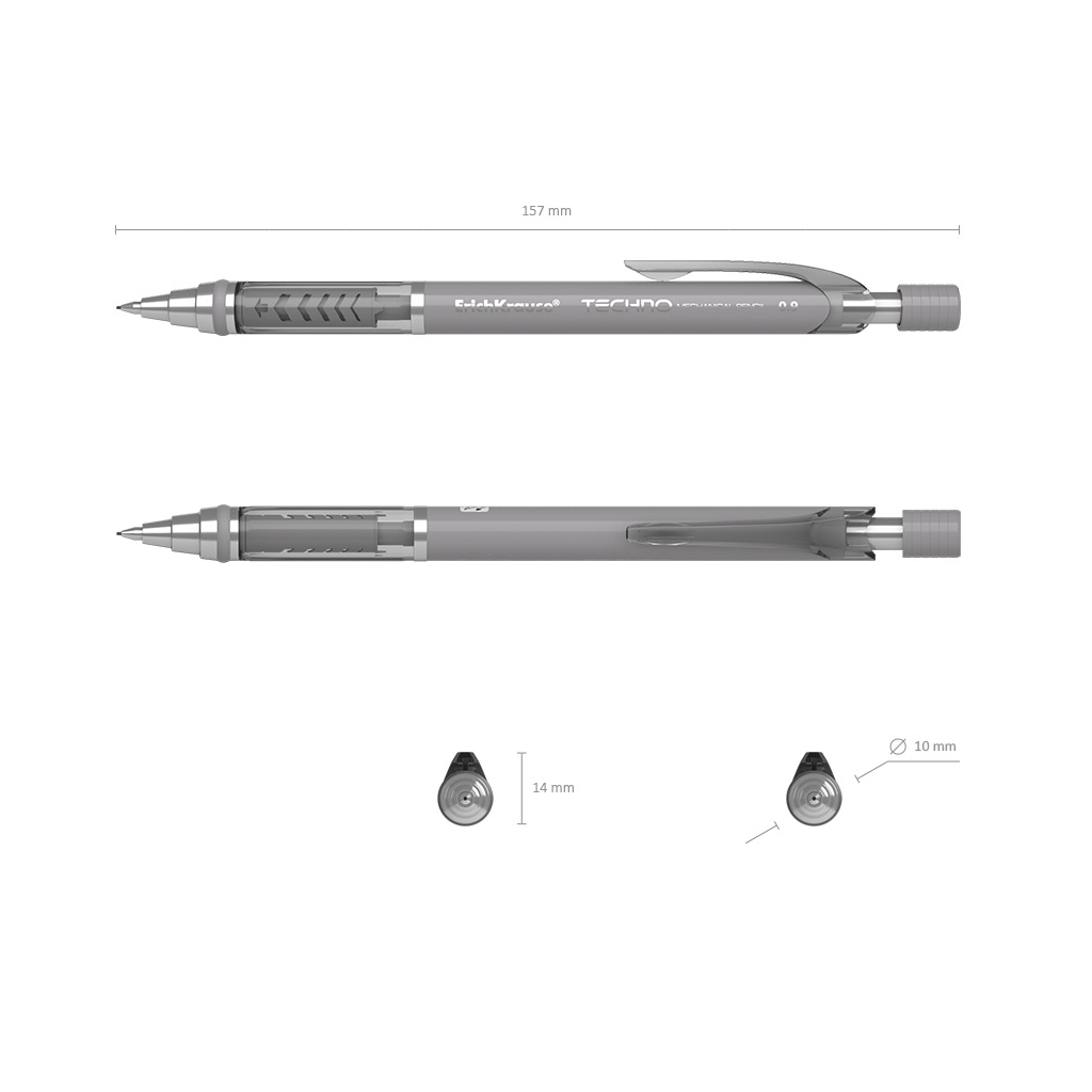 Mehaaniline pliiats ümar Techno 0.9mm HB | Kasseti Expert