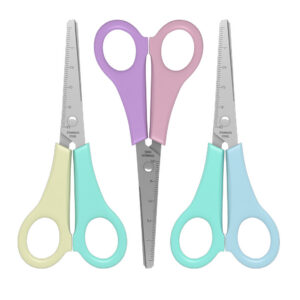 Käärid 13,5 cm JOY Pastel, ümar ots, assortii plastikpurgis (24)