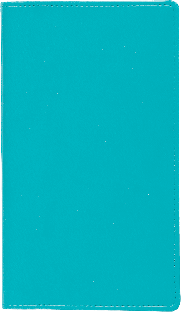 Ruuduline märkmik 76x134 mm, 60 lehte, LUX kaaned – türkiis | Kasseti Expert