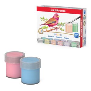 Guaššvärvid 12 värvi PASTEL, 20ml (61419)