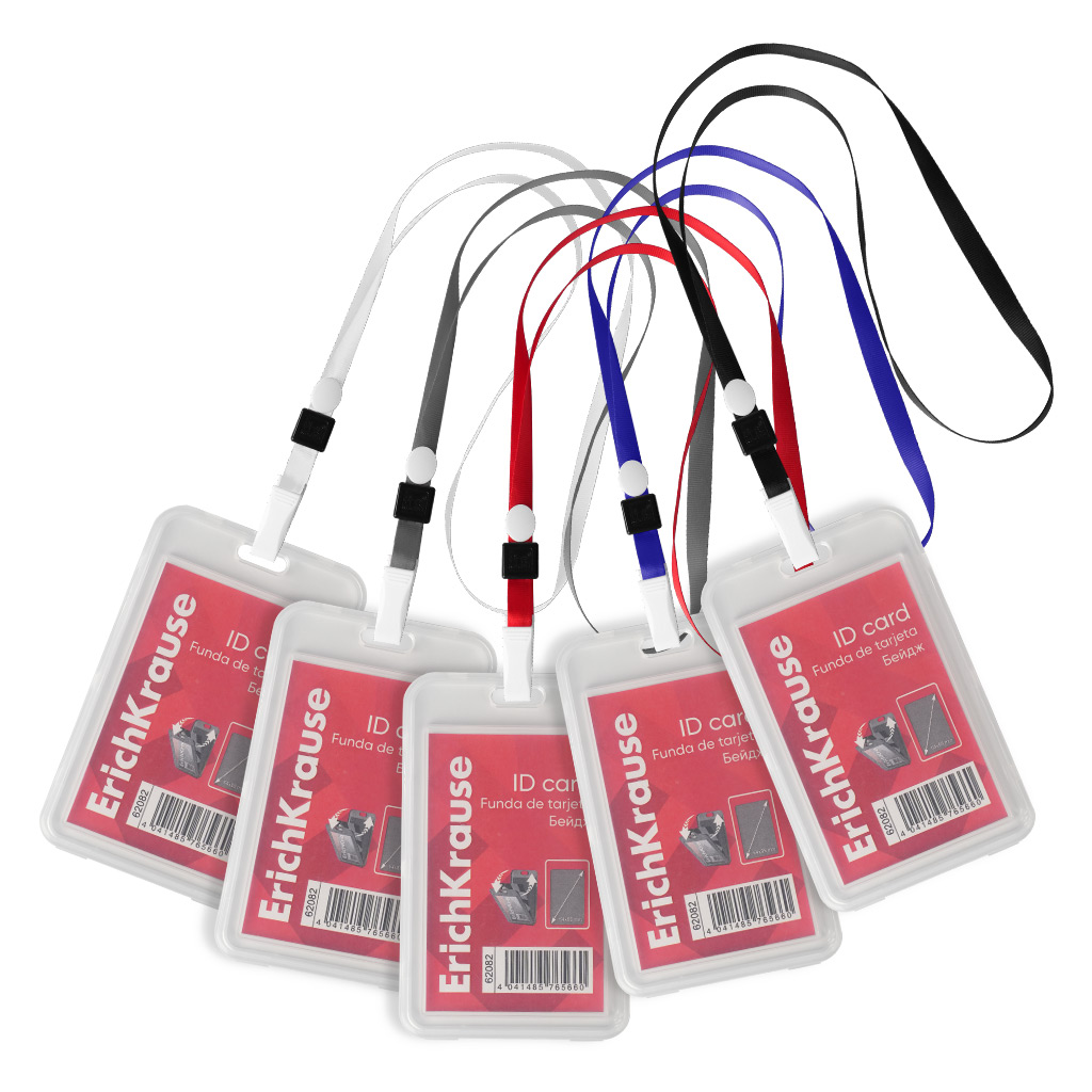 Nimekaardi hoidja vertikaalne 54x85mm, kaelapael assortii | Kasseti Expert