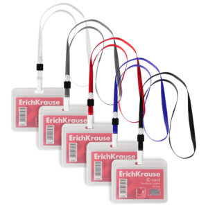 Nimekaardi hoidja horisontaalne 85x54mm SLIDE, kaelapael assortii