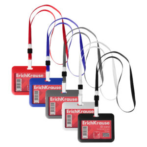 Nimekaardi hoidja horisontaalne 85x54mm SLIDE, tugev plastik, kaelapael assortii