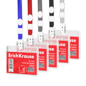 Nimekaardi hoidja horisontaalne 86x54mm SLIDE, tugev plastik, kaelapael assortii