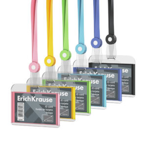 Nimekaardi hoidja horisontaalne 85x54mm, akrüül, kaelapael assortii