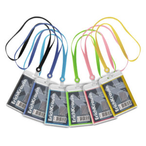 Nimekaardi hoidja vertikaalne 54x85mm, akrüül, kaelapael assortii