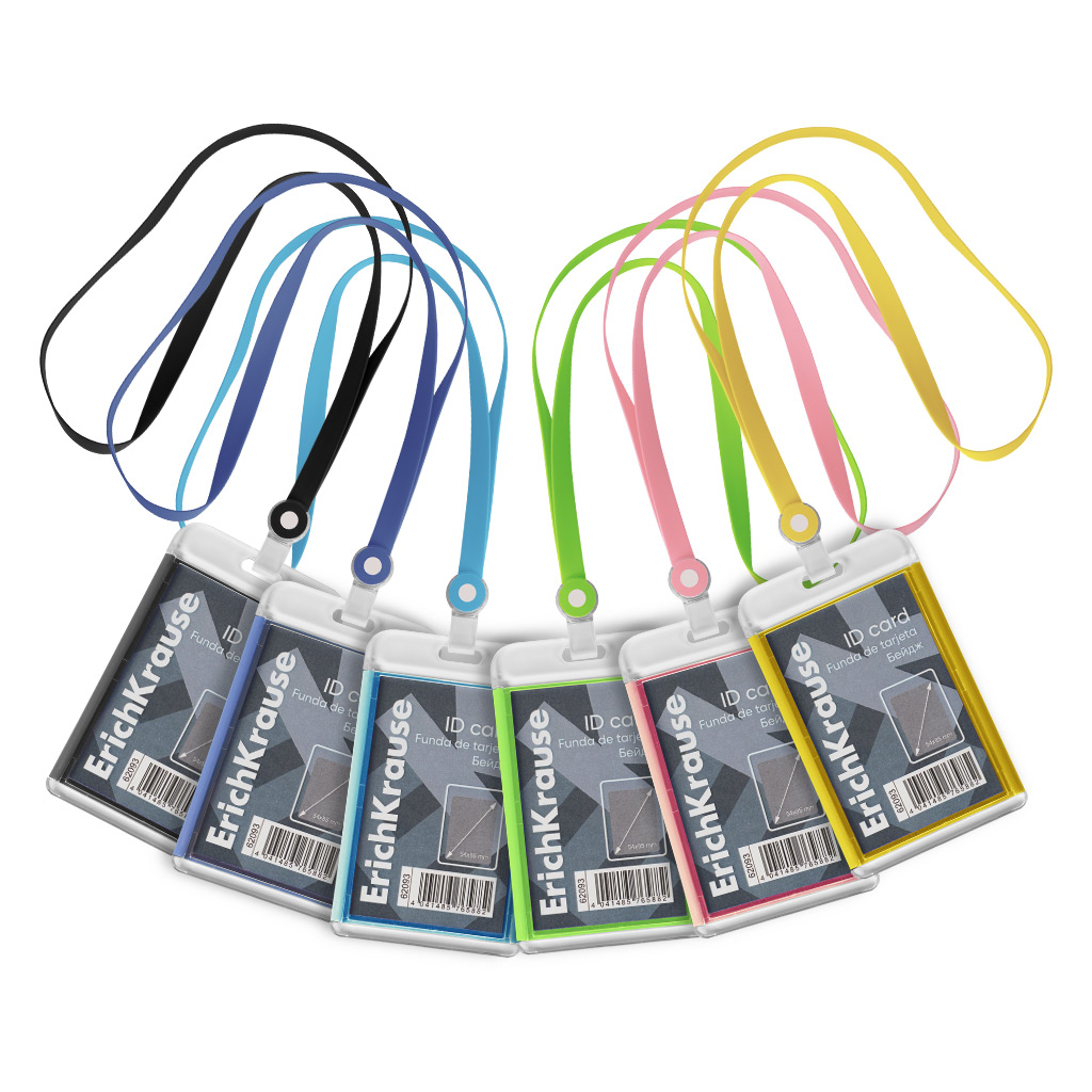 Nimekaardi hoidja vertikaalne 54x85mm, akrüül, kaelapael assortii | Kasseti Expert