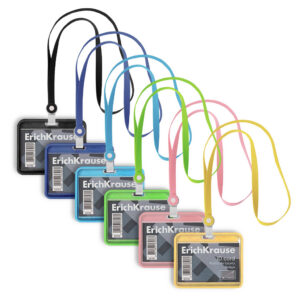 Nimekaardi hoidja horisontaalne 85x54mm, akrüül, kaelapael assortii