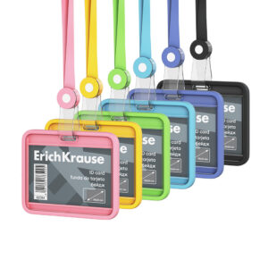 Nimekaardi hoidja horisontaalne 85x54mm, akrüül, kaelapael assortii