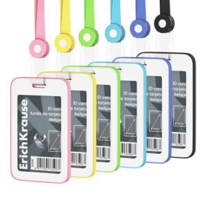 Nimekaardi hoidja vertikaalne 54x85mm, kaelapael assortii