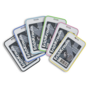 Nimekaardi hoidja vertikaalne 54x85mm, assortii