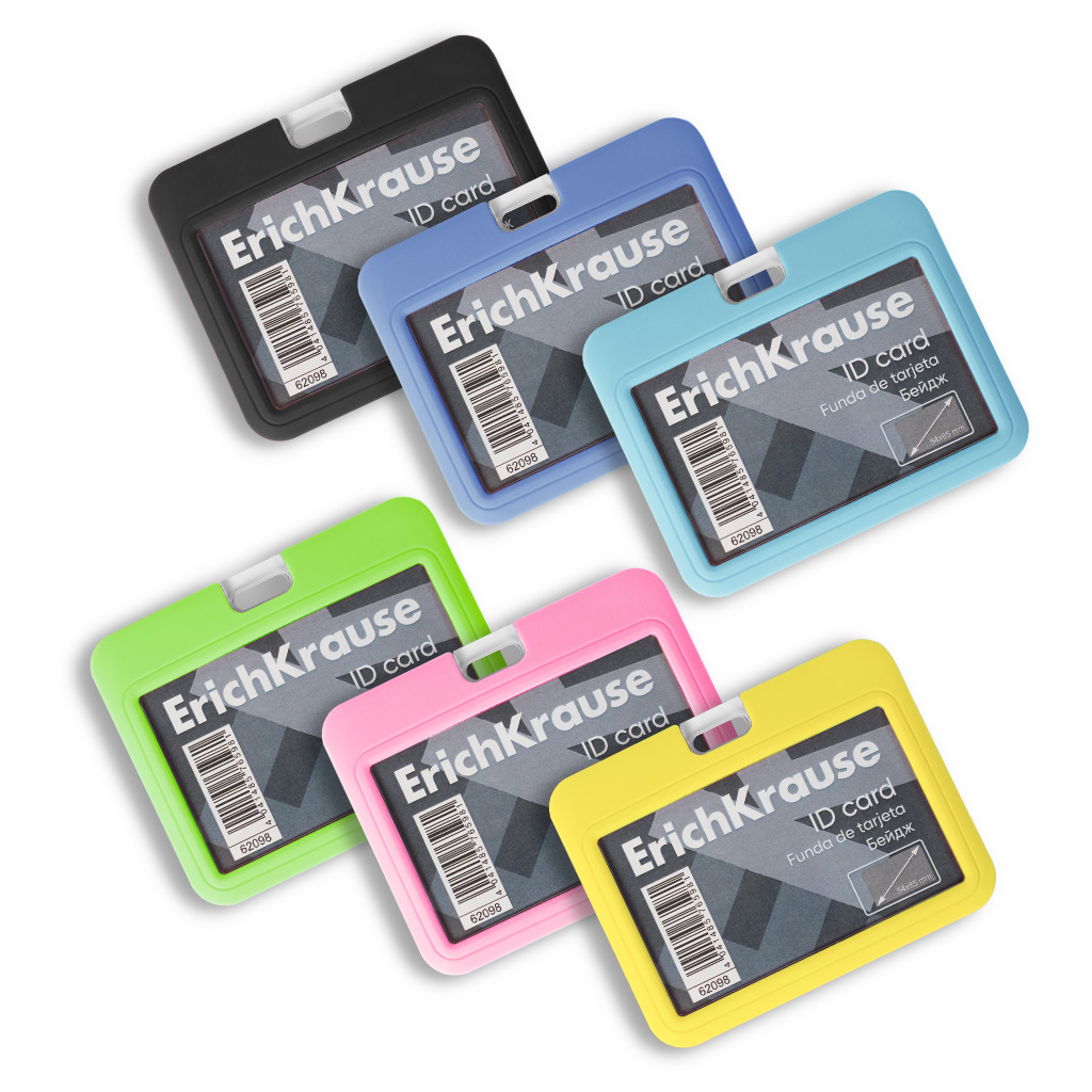 Nimekaardi hoidja horisontaalne 85x54mm Silicon, assortii | Kasseti Expert