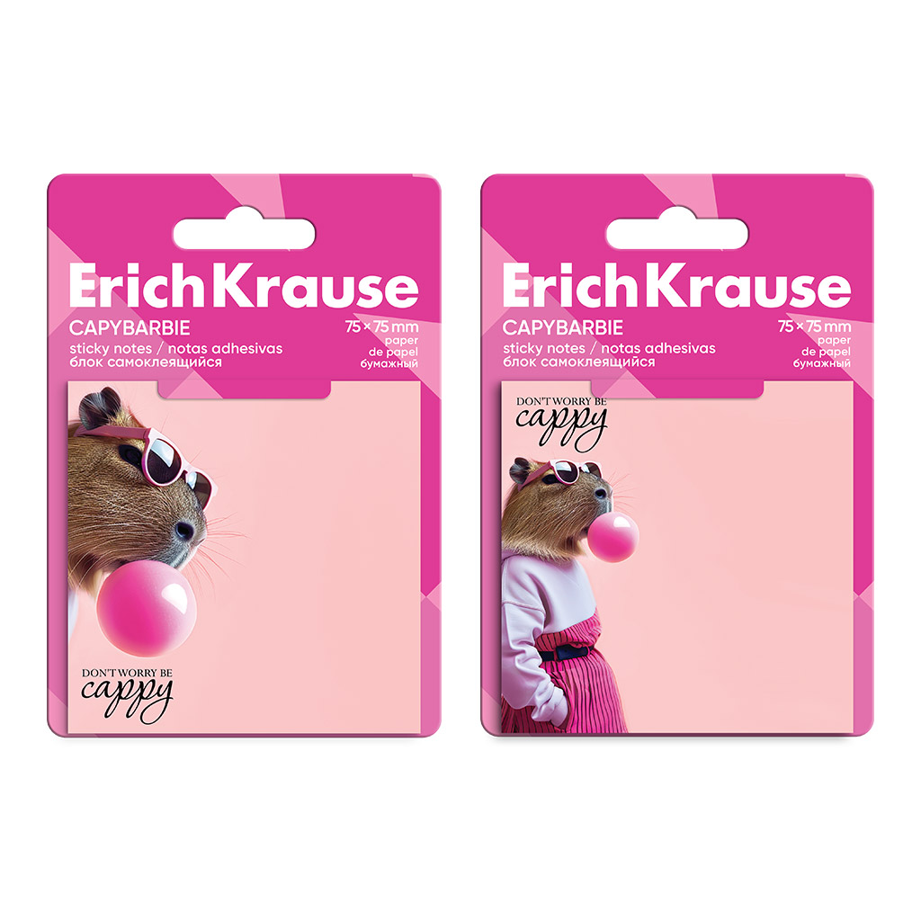 Märkmepaber CapiBarbara Plastic, 75х75 mm, 20 lehte, assortii | Kasseti Expert