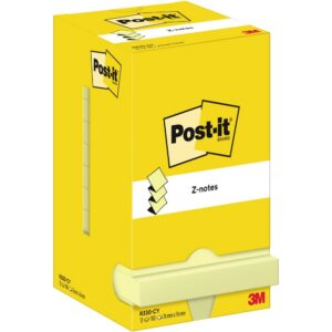 Märkmepaber Post-IT  75 x 75 , Z-note kollane, 1200 lehte pakis