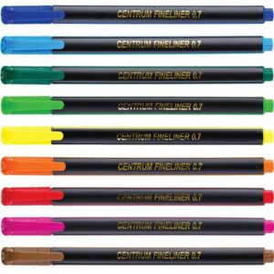 Tindipliiats FINELINERS Centrum 0.7 12 värvi riputuspakis