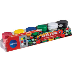 Akrüülvärvid 6 värvi Centrum 20ml, pintsel