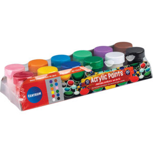 Akrüülvärvid 12 värvi Centrum 20ml, pintsel