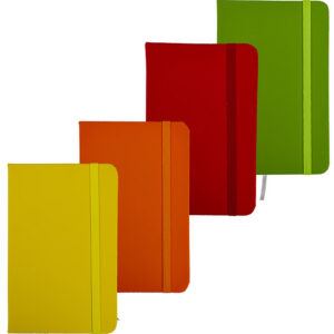 Märkmik A6 80 lehte joon, nurgakummiga kõva kaas, 4värvi assortii