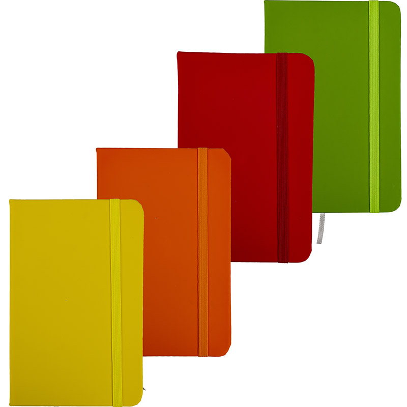 Märkmik A6 80 lehte joon, nurgakummiga kõva kaas, 4värvi assortii | Kasseti Expert