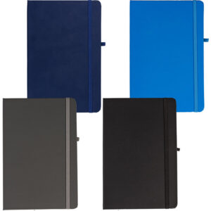 Märkmik A5 80 lehte joon, nurgakummiga kõva kaas, 4värvi assortii