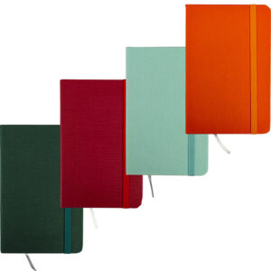 Märkmik A6 80 lehte joon, nurgakummiga kõva kaas, 4värvi assortii