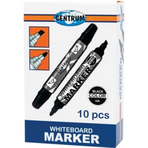 Valge tahvli marker Centrum kahe otsaga, must