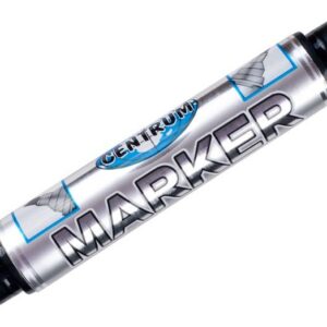 Marker kahe otsaga Centrum 1-5mm + 3mm, permanent must