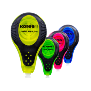 Korrektuurlint 4,2mm x 8m KORES 2 Way Neon, riputuspakis