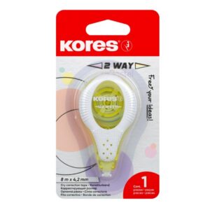 Korrektuurlint 4,2mm x 8m KORES 2 Way, assortii riputuspakis