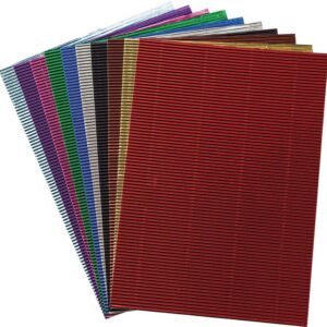 Käsitöö lainepapp A4 Metallic 205g, 10lehte/värvi pakendis