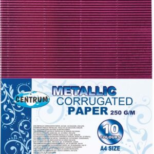 Käsitöö lainepapp A4 Metallic 205g, 10lehte/värvi pakendis