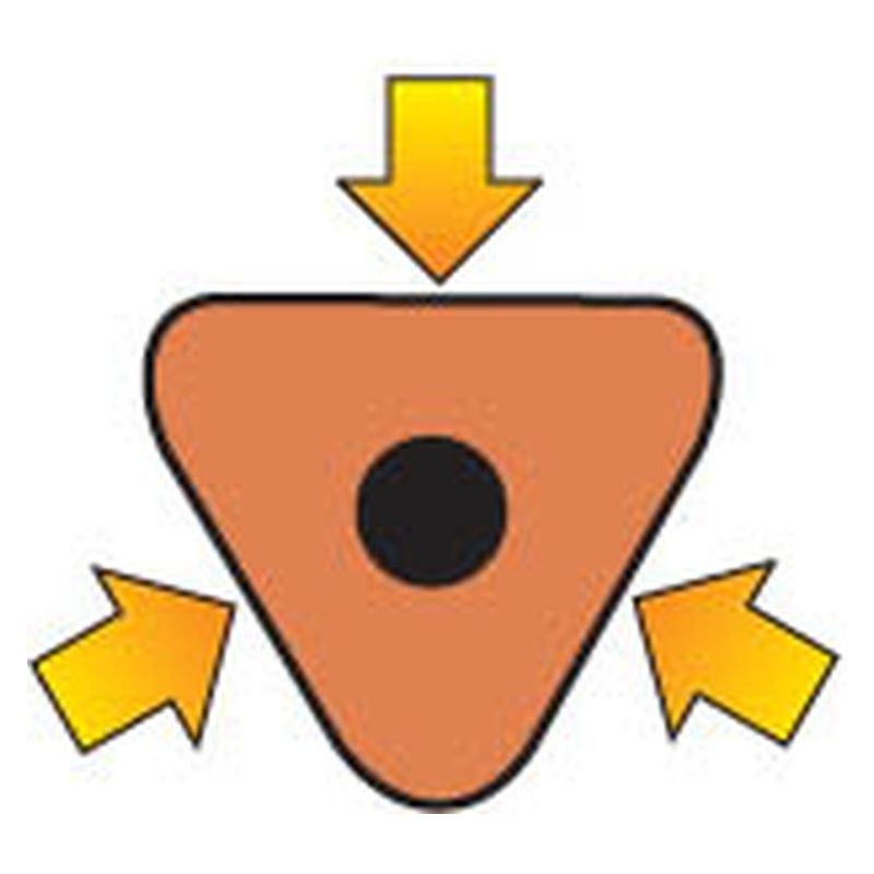 Harilik pliiats kolmnurkne kummiga Centrum HB, 3tk riputuspakis | Kasseti Expert