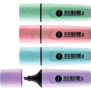 Tekstimarkeri komplekt Pastel Centrum, 4 värvi