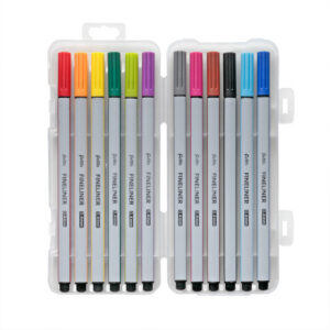 Tindipliiats FINELINERS Forofis, 12 värvi plastkarbis