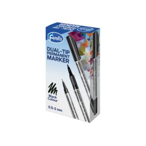 Marker kahe otsaga Forofis 0,5mm + 2mm, permanent must