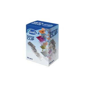Nimesildi klamber Forofis, metall/plastik