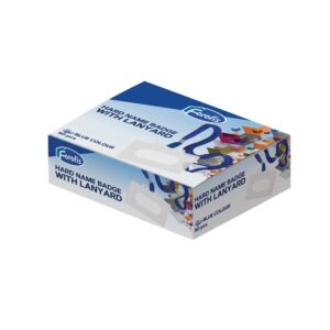 Nimesildi hoidja 55 x 90mm Forofis, jäik plastik, 42cm sinine pael