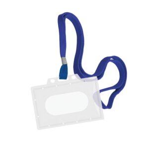 Nimesildi hoidja 55 x 90mm Forofis, jäik plastik, 42cm sinine pael