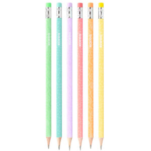 Harilik pliiats kolmnurkne kummiga KORES Style Pastel HB, 6tk hind